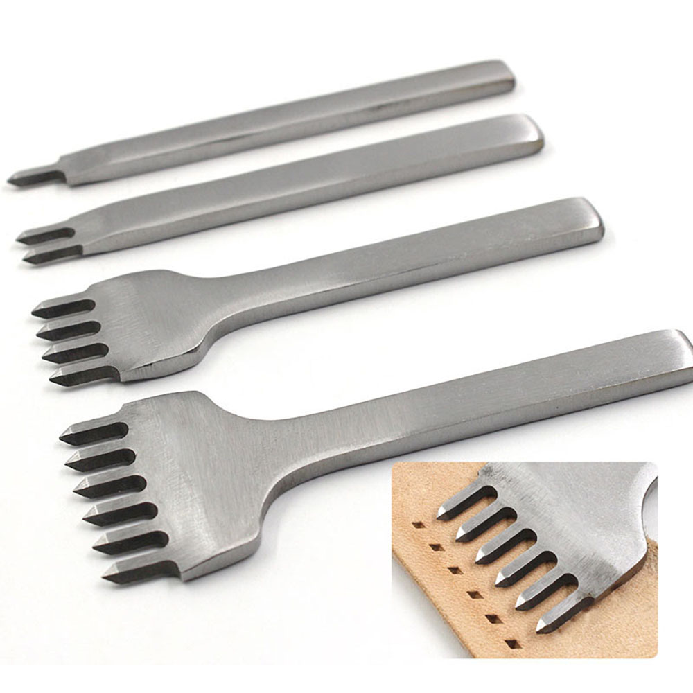 Leatherwork Punching Tool - Alat pelubang kulit, 3/4/5/6mm alat pembuat