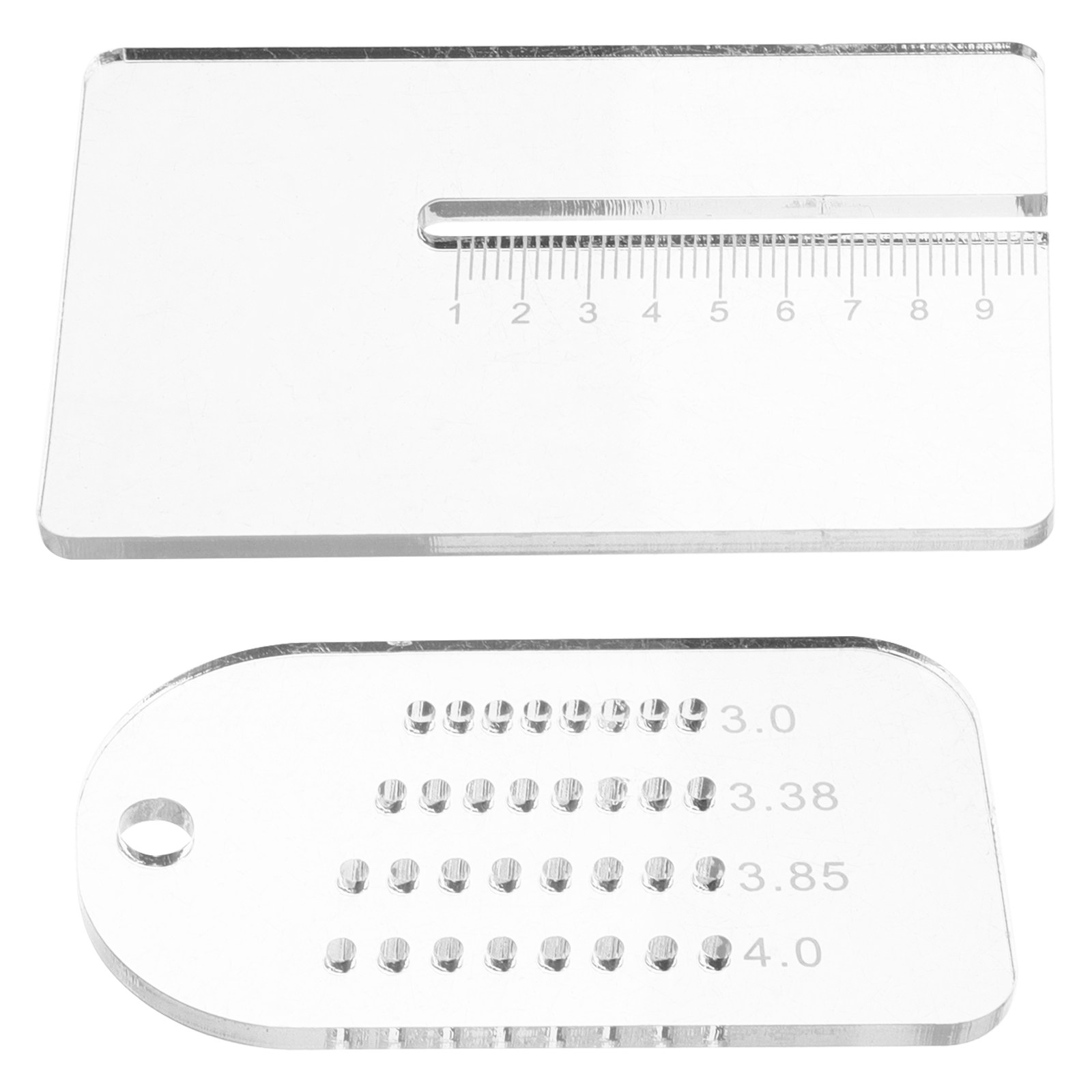 Leatherwork Ruler - 2Pcs Alat Penentu Jarak Lubang Multifungsi