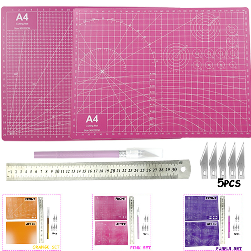 Leatherwork Ruler - Set Alas Potong Tangan A4 PVC,