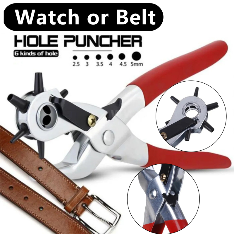 Leather Punch Revolving - Tang Pembuat Lubang Kulit Putar Tahan