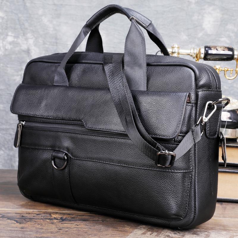 Leather Work Handbag - Tas Tangan Kulit Asli Pria Besar
