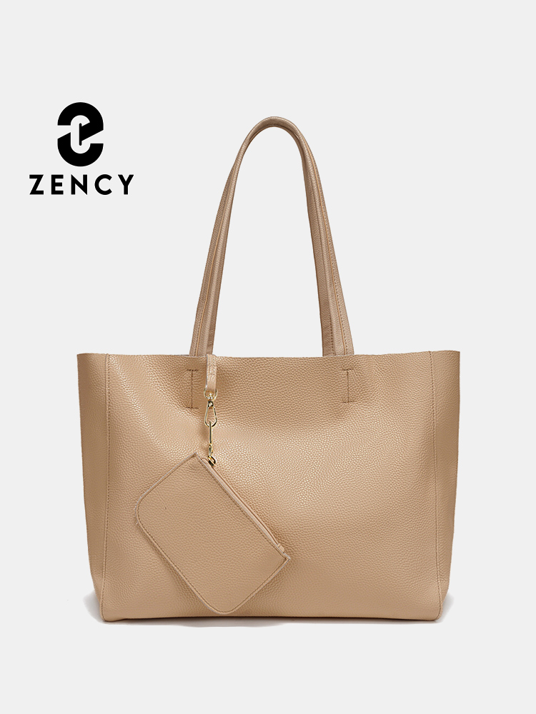 Leather Work Handbag - Tas Tote Besar Kulit Asli Zency,