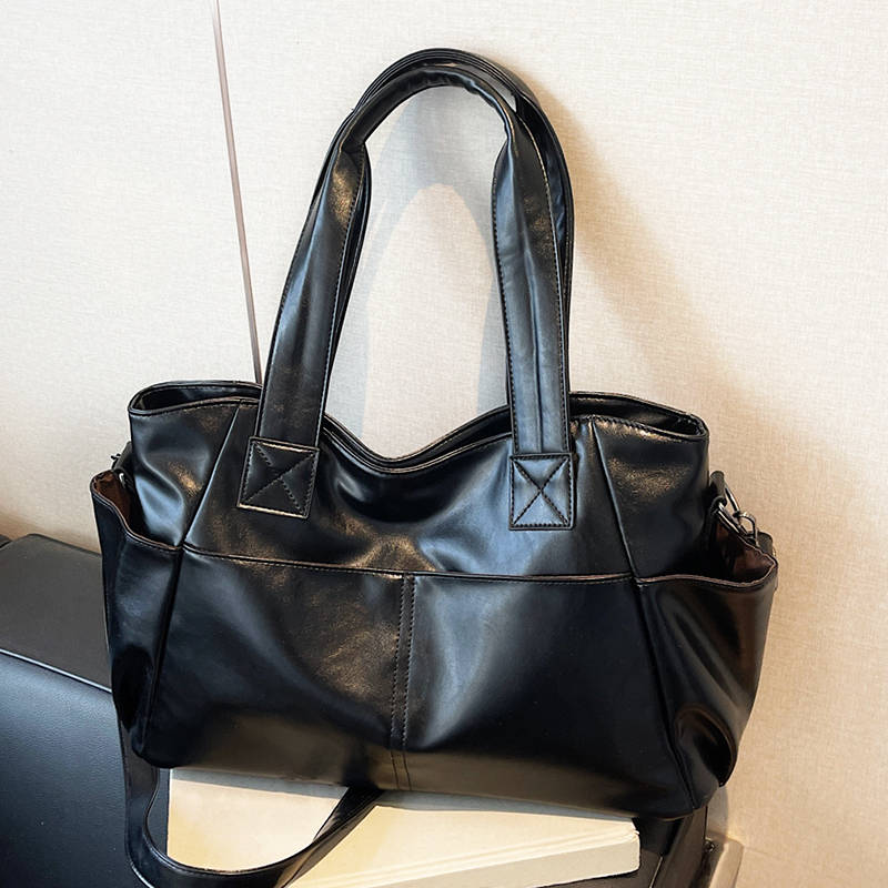 Leather Work Handbag - Tas Tangan Wanita Retro Kulit Lembut