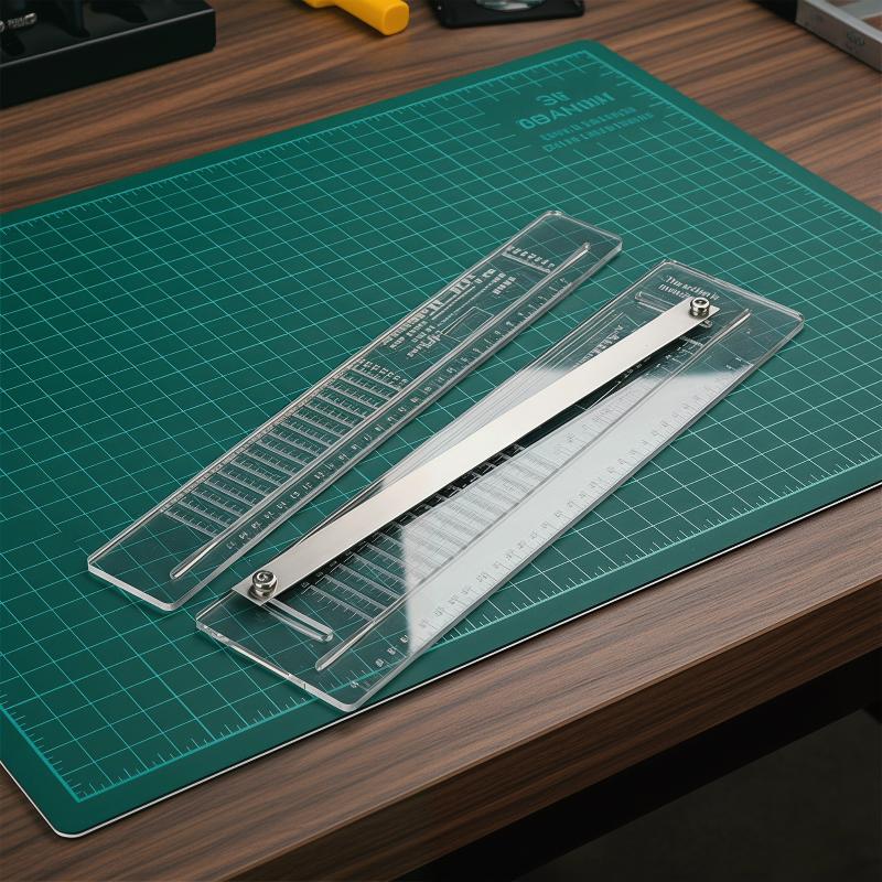 Leatherwork Ruler - Penggaris Kulit Datar Bow Maker, Alat