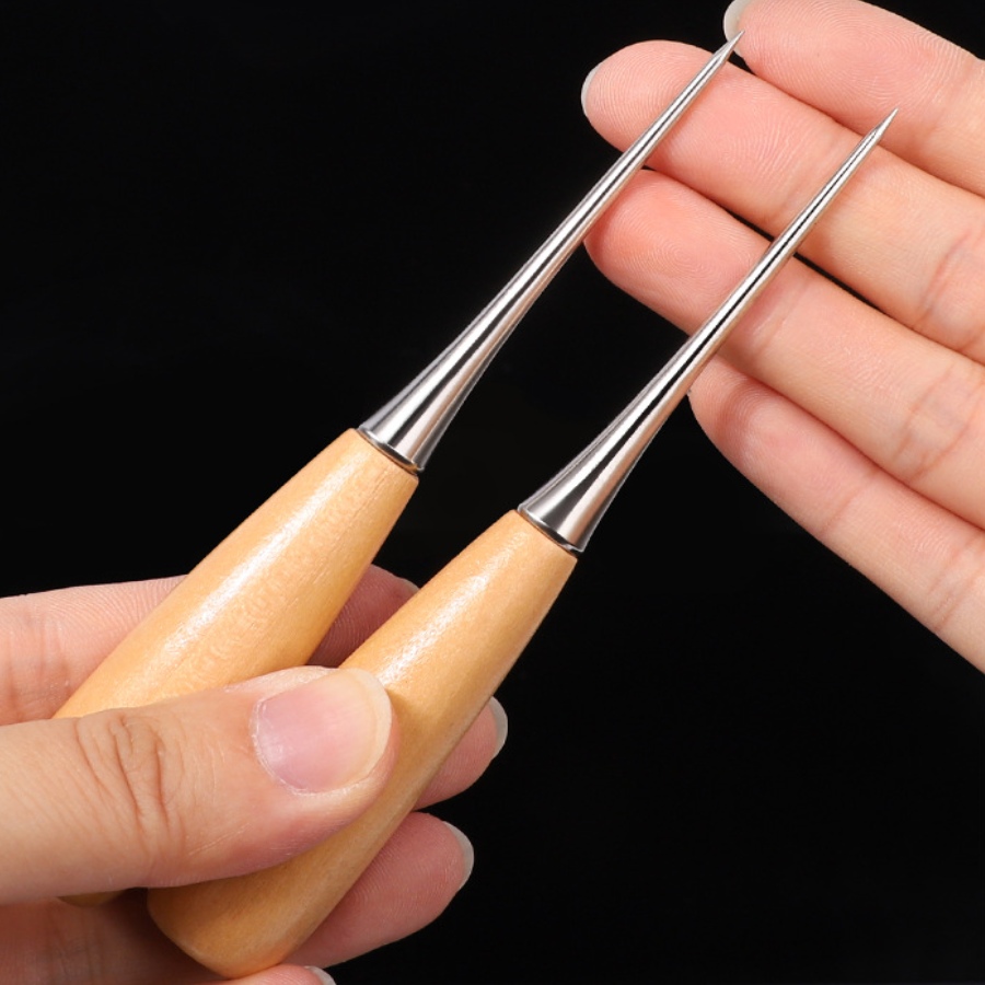 Leatherwork Punching Tool - 2pcs Alat Penusuk Kulit Jahit Tangan,