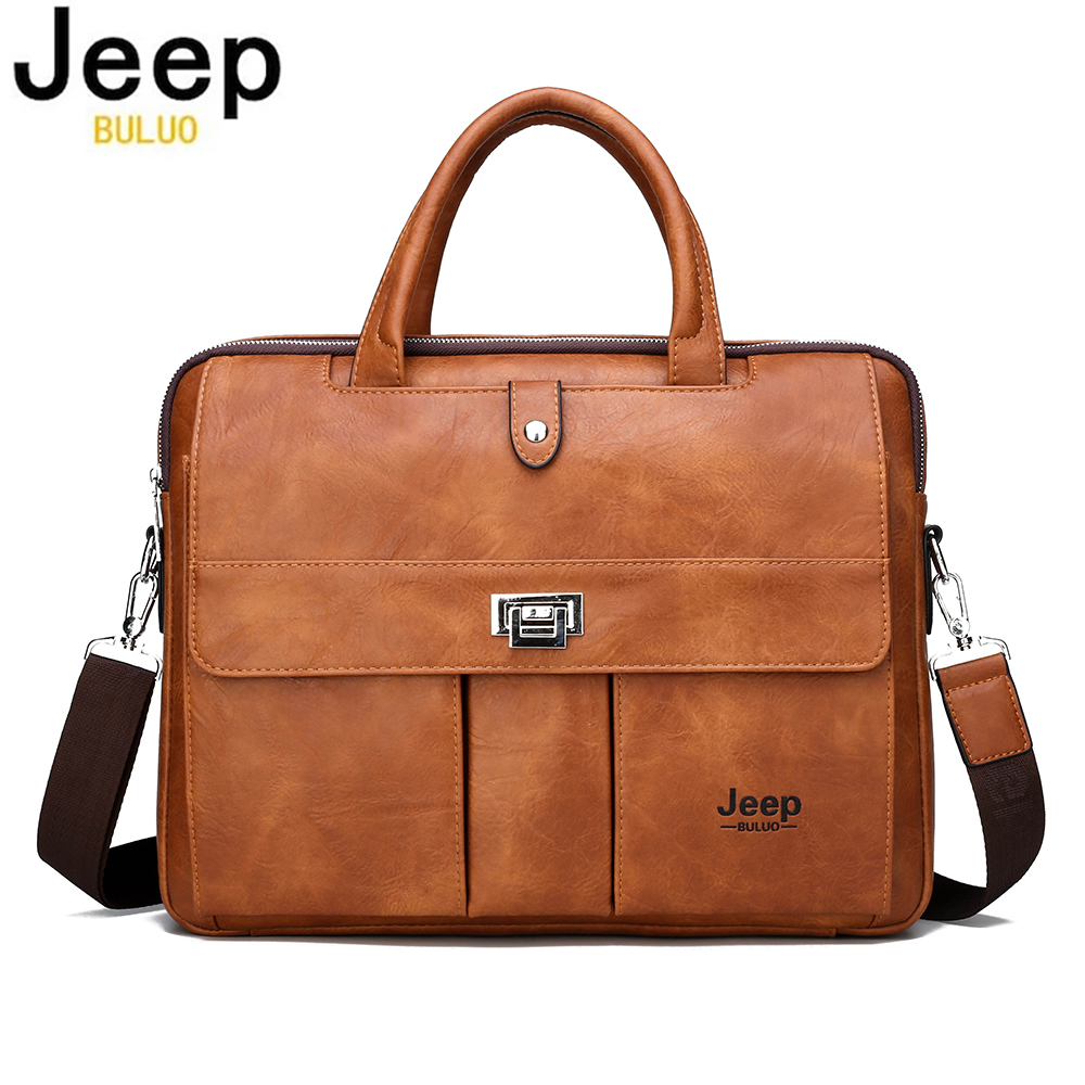Leather Work Handbag - Tas Kulit Pria Jeep Buluo, Tas
