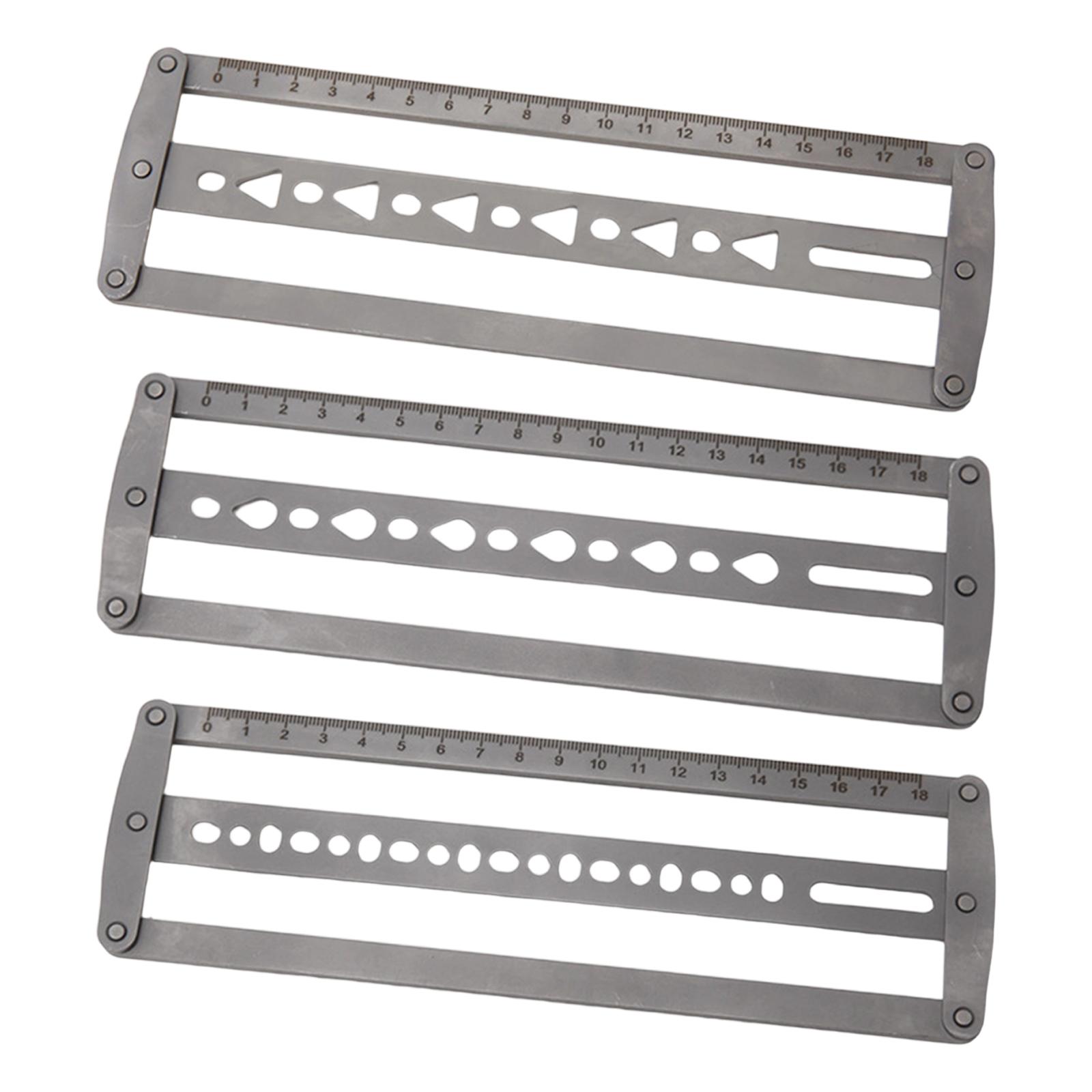 Leatherwork Ruler - Penggaris Bantu Penentu Posisi Sabuk, Penggaris