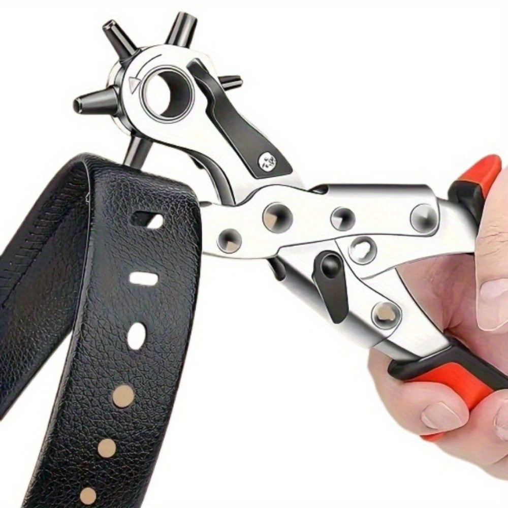 Leather Punch Revolving - 1 buah alat pelubang kulit putar