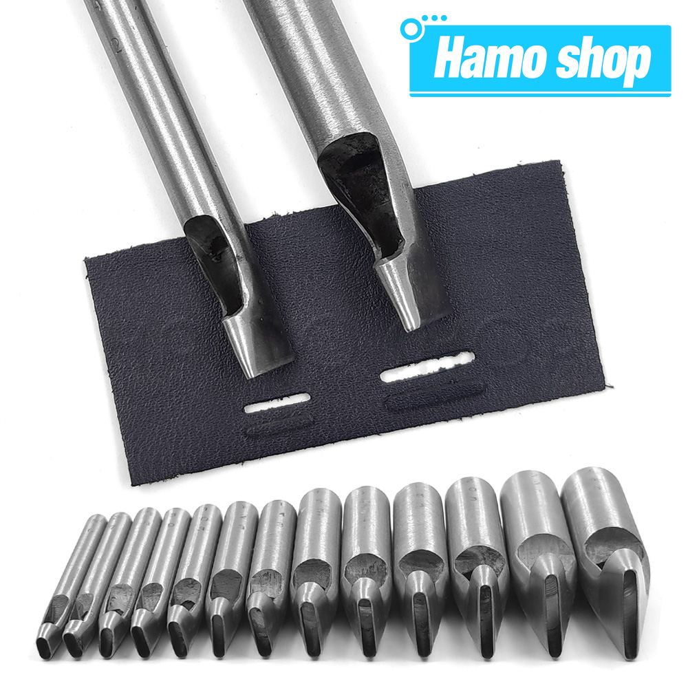Leatherwork Punching Tool - Alat Pembuat Lubang Oval Kulit Lebar