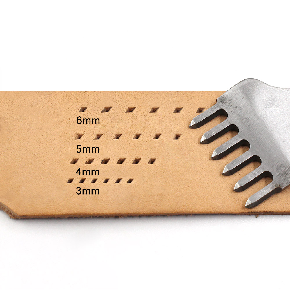 Alat pelubang kulit, 3/4/5/6mm - Leatherwork Punching Tool ulasan dan harga