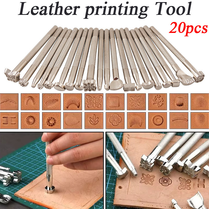 20pcs Alat Ukir Kulit, Alat Ca - Leatherwork Punching Tool ulasan dan harga