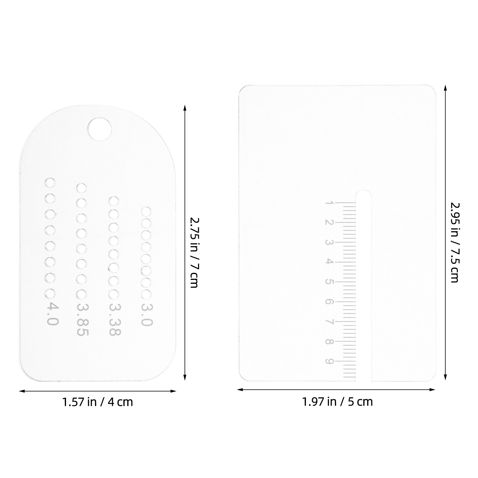 2Pcs Alat Penentu Jarak Lubang - Leatherwork Ruler ulasan dan harga