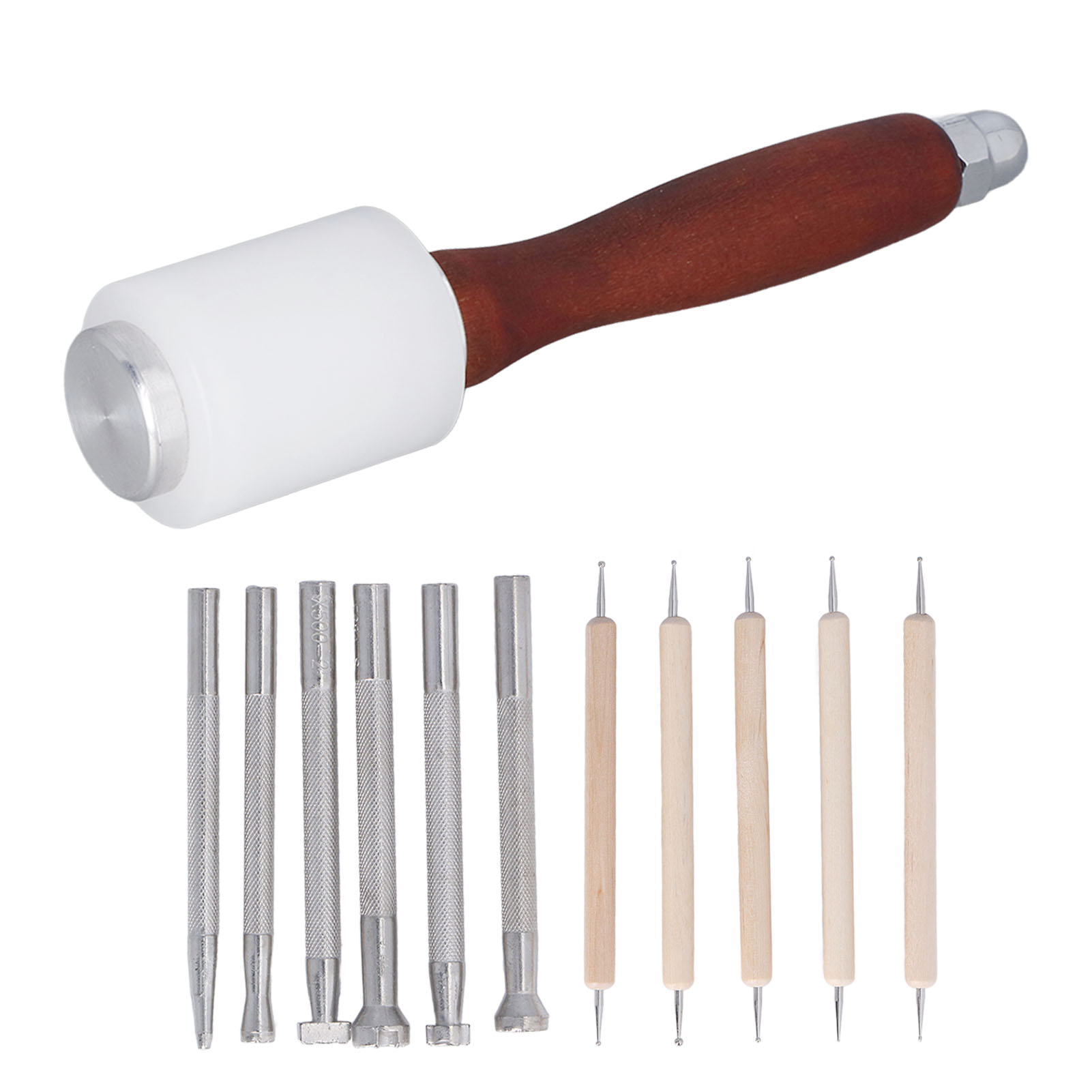 12 Pcs Alat Stamping Kulit Bua - Leatherwork Hammer ulasan dan harga
