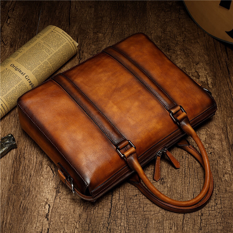 Tas Kerja Kulit Asli YETTIES | - Leather Work Handbag ulasan dan harga