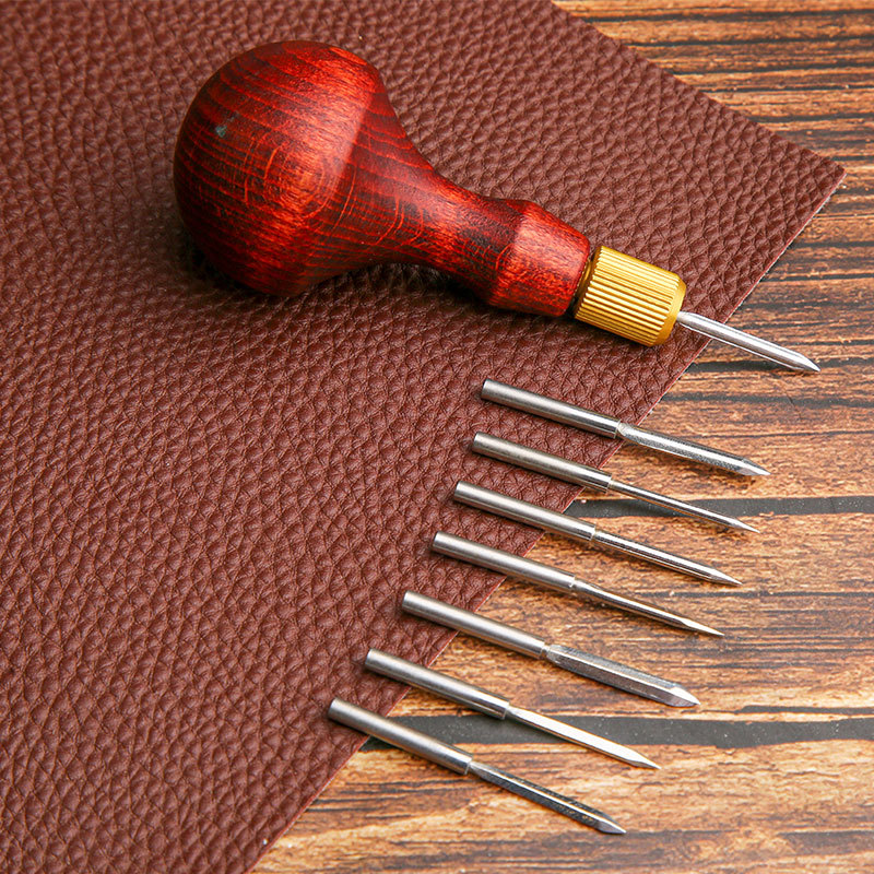 1Set DIY kulit Punch Awl pegan - Leather Punch Revolving ulasan dan harga