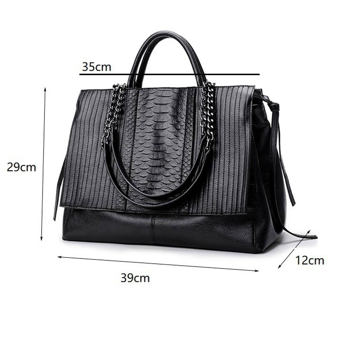 Tas Tote Elegan Dengan Resleti - Leather Work Handbag ulasan dan harga