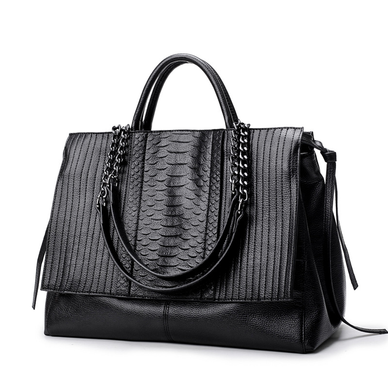 Tas Tote Elegan Dengan Resleti - Leather Work Handbag ulasan dan harga