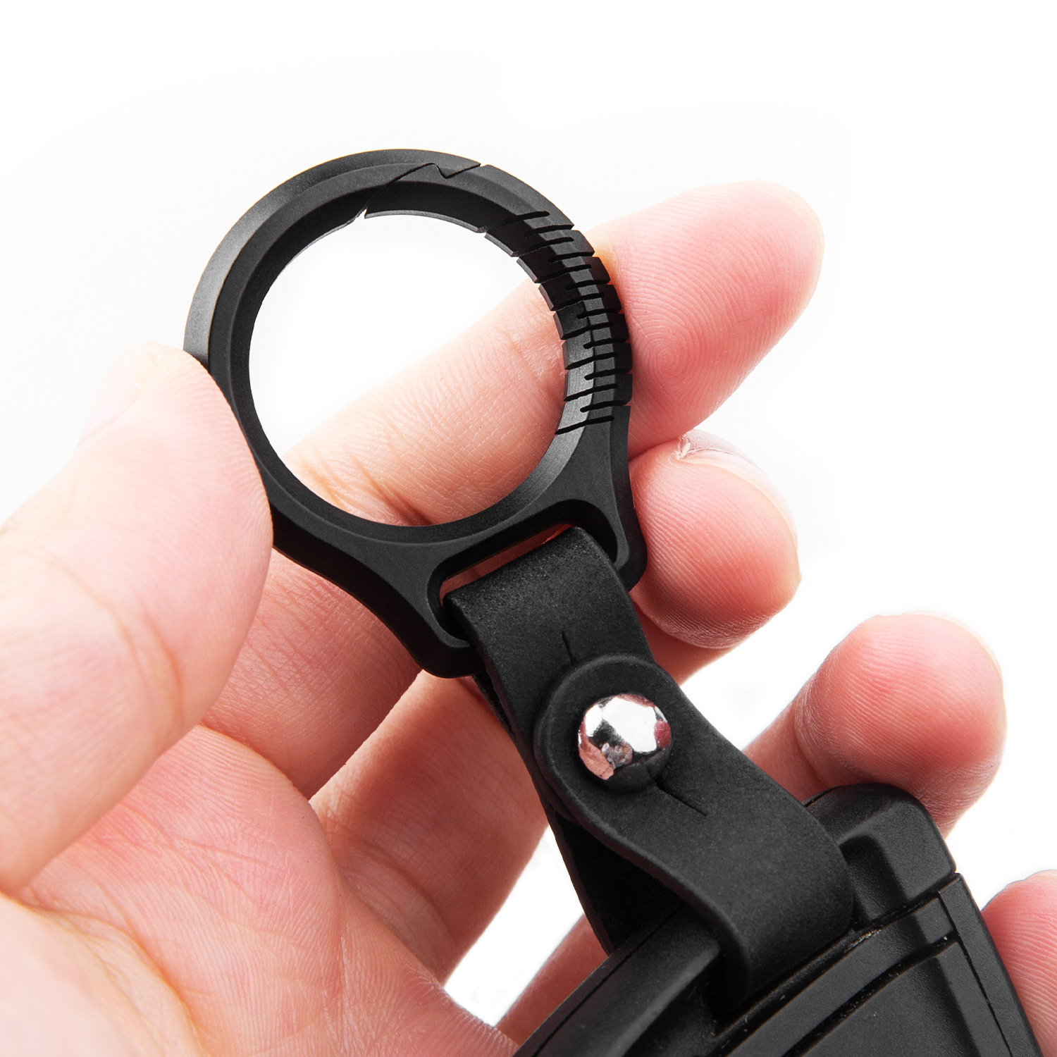 Gantungan Kunci Titanium hitam - Leatherwork Ruler ulasan dan harga